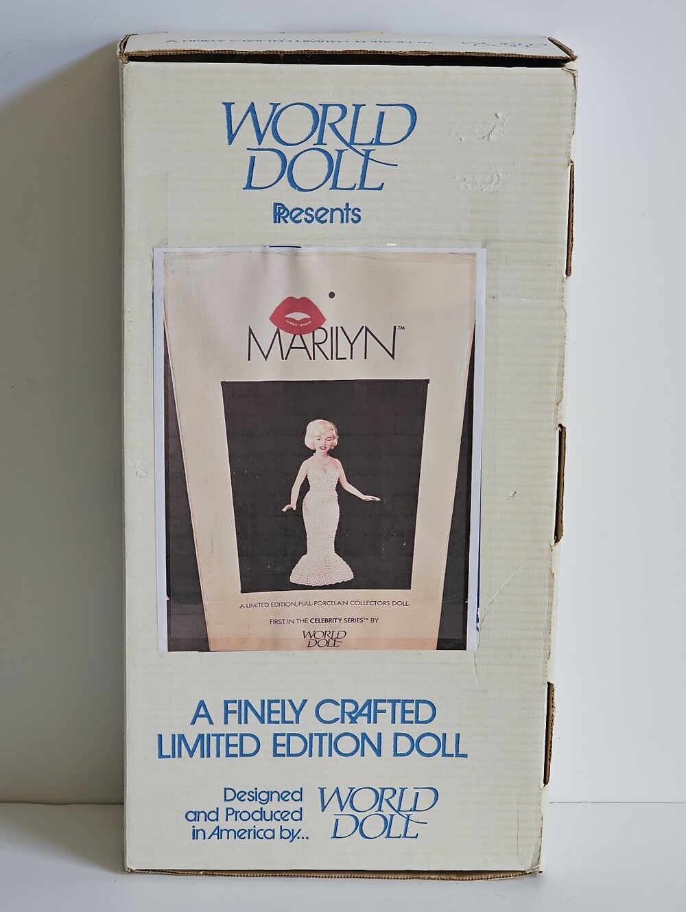 RARE Marilyn Monroe 17" Porcelain Doll Sequin Dress 1983 World Doll With Box